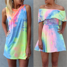 Load image into Gallery viewer, Popular Fashion Gradient Causal Women Lady Sleeveless Vest Mini Dress Summer Casual Prom Party Loose Tunic Shirt