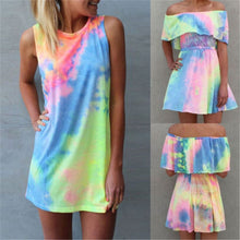 Load image into Gallery viewer, Popular Fashion Gradient Causal Women Lady Sleeveless Vest Mini Dress Summer Casual Prom Party Loose Tunic Shirt